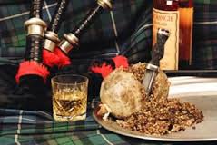 Haggis seems to come with whisky!